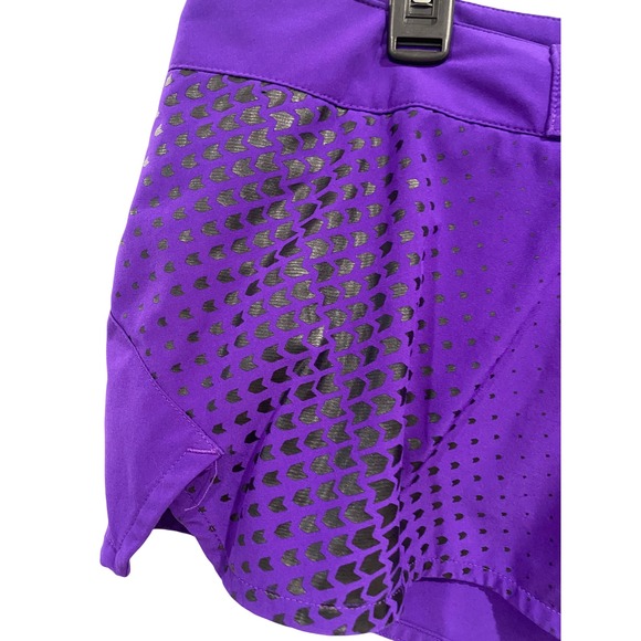 Reebok CrossFit Womens Shorts‎ Large Purple Black Athletic Training Workout - Picture 2 of 9